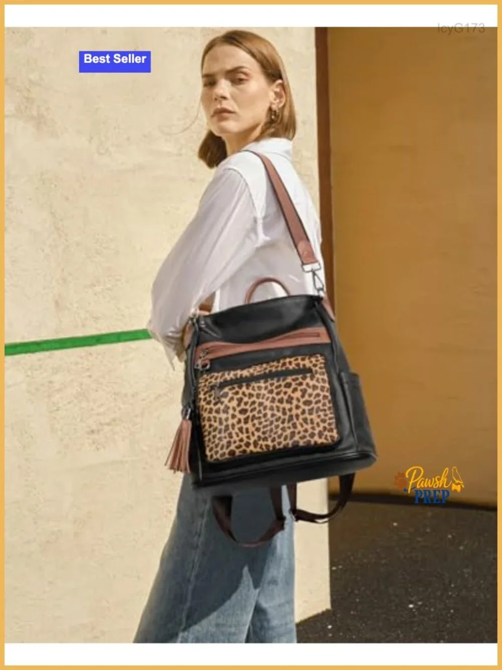 Women's Vegan Leather Backpack Purse with Tassel - Large Travel College